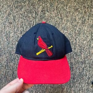 Vintage Roman Pro St Louis Cardinals MLB Fitted Hat Navy Red Size 7 1/2 USA Made